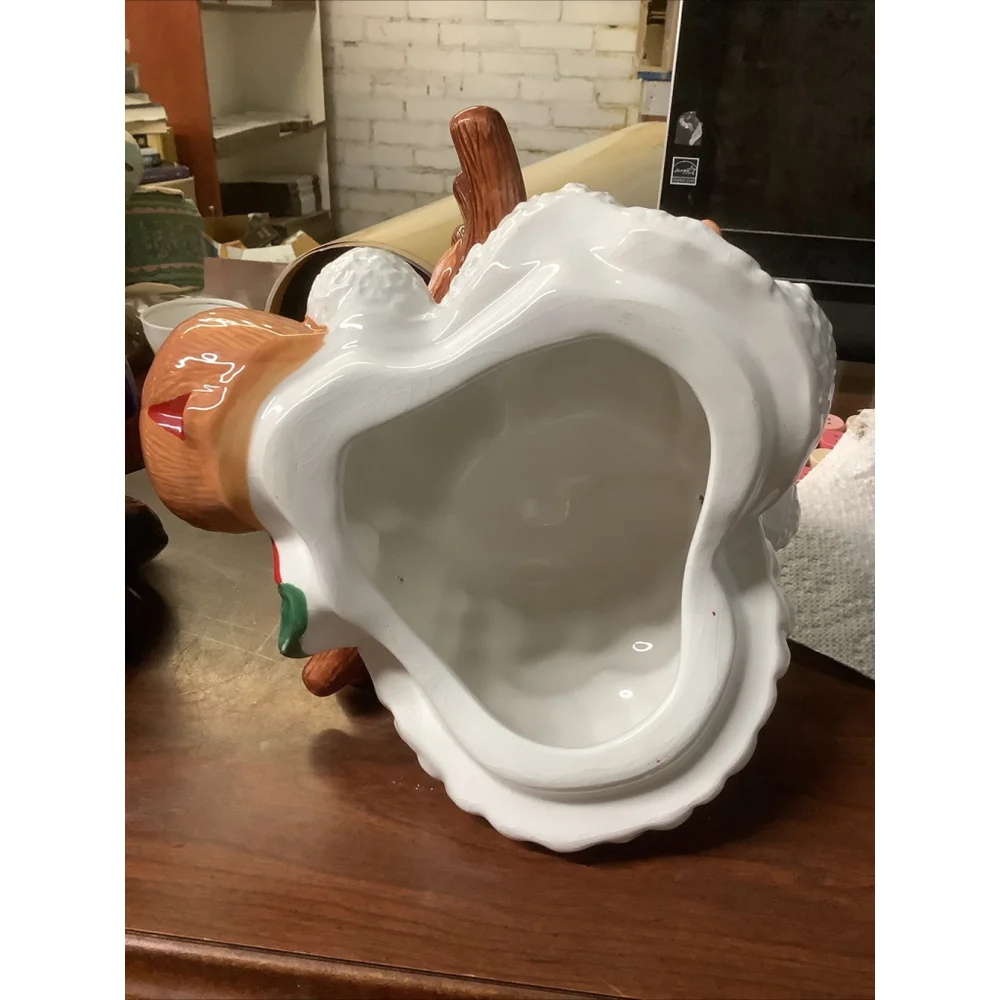 Mr. Moose & Friends Santa Snowman 3D Ceramic Cookie Jar